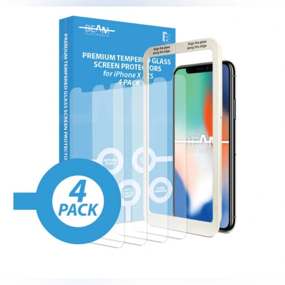 🌻5/$25🌻BEAM ELECTRONICS [4 Pack] Screen Protector for iPhone 12 Pro Max - Picture 3 of 8